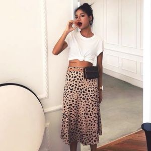 Fortist Cordova Leopard Print Modi Slip Skirt - L